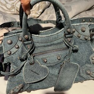 Denim new bag with beautiful studs